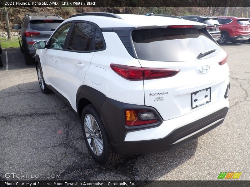 Chalk White / Black 2021 Hyundai Kona SEL AWD