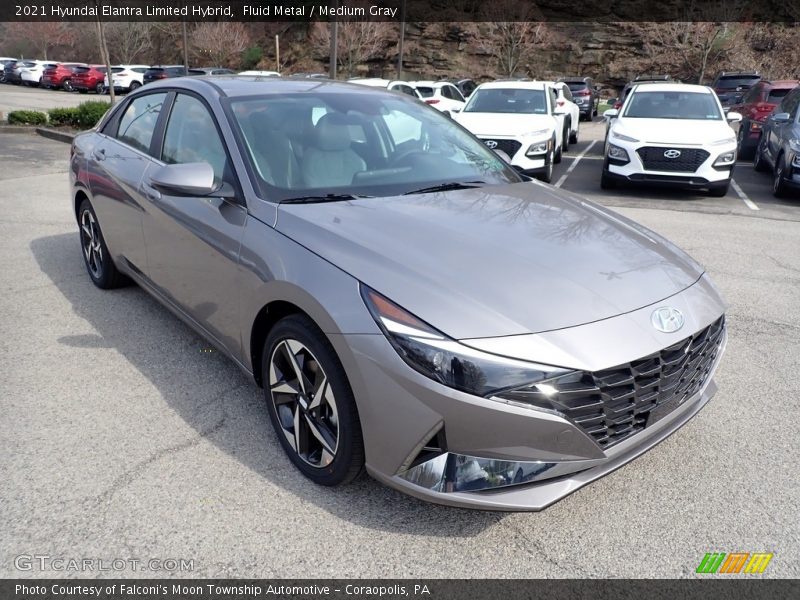 Fluid Metal / Medium Gray 2021 Hyundai Elantra Limited Hybrid