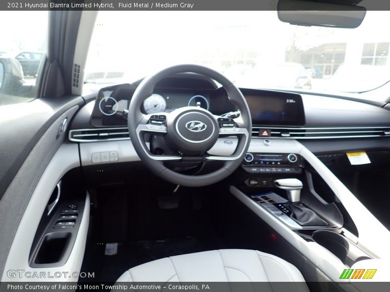 Fluid Metal / Medium Gray 2021 Hyundai Elantra Limited Hybrid