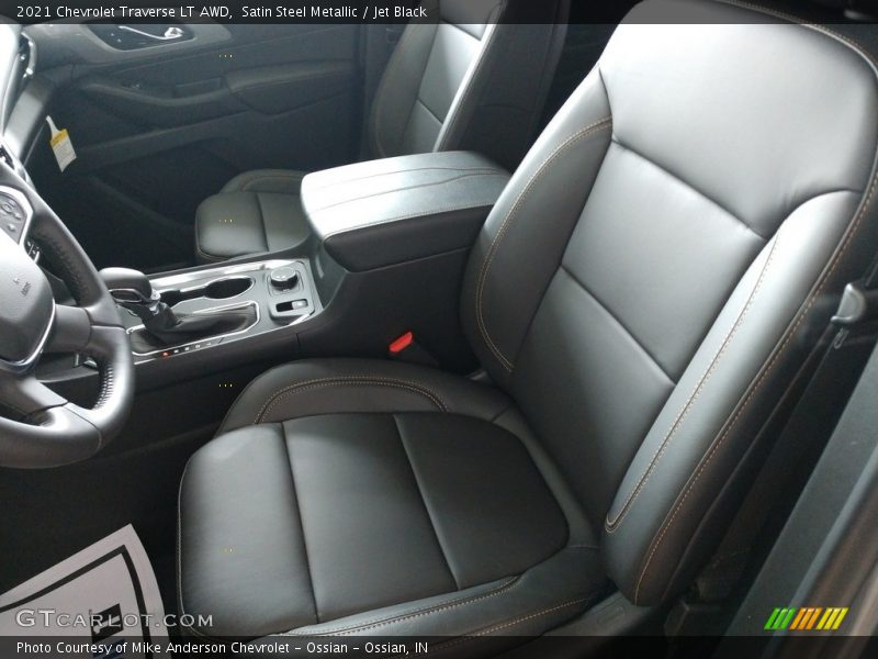 Satin Steel Metallic / Jet Black 2021 Chevrolet Traverse LT AWD