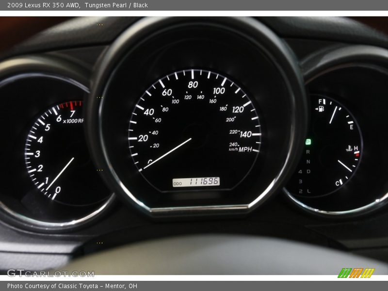 Tungsten Pearl / Black 2009 Lexus RX 350 AWD