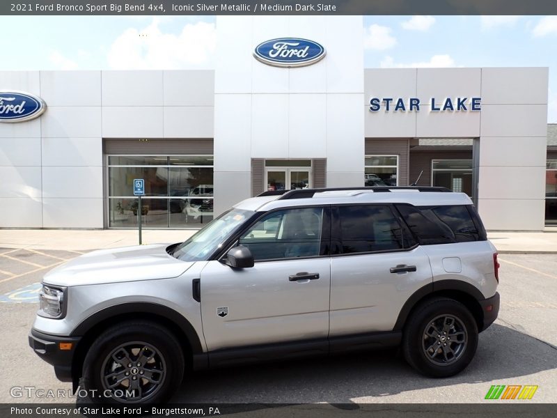 Iconic Silver Metallic / Medium Dark Slate 2021 Ford Bronco Sport Big Bend 4x4