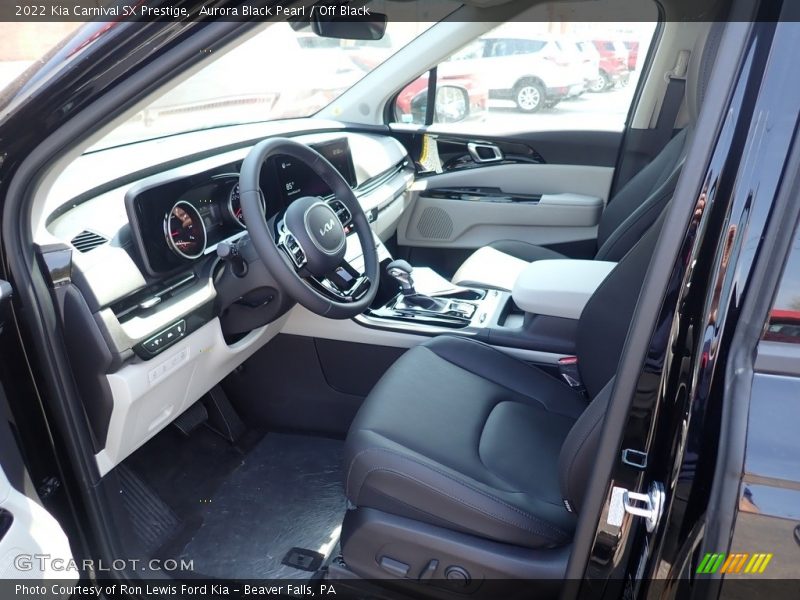 Front Seat of 2022 Carnival SX Prestige