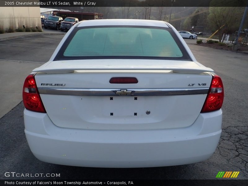 White / Gray 2005 Chevrolet Malibu LT V6 Sedan