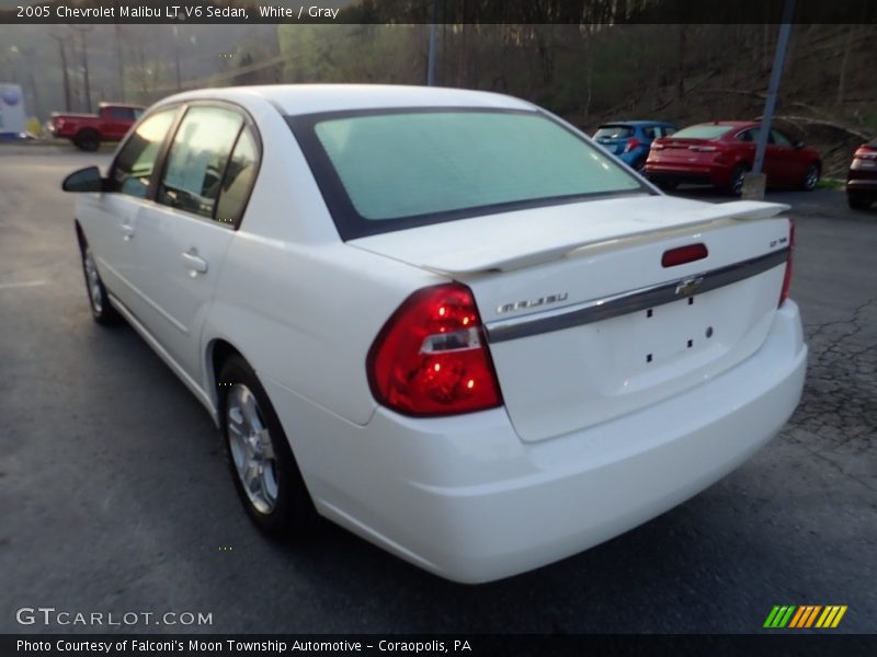 White / Gray 2005 Chevrolet Malibu LT V6 Sedan