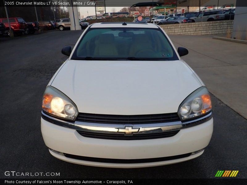 White / Gray 2005 Chevrolet Malibu LT V6 Sedan