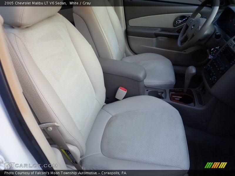 White / Gray 2005 Chevrolet Malibu LT V6 Sedan