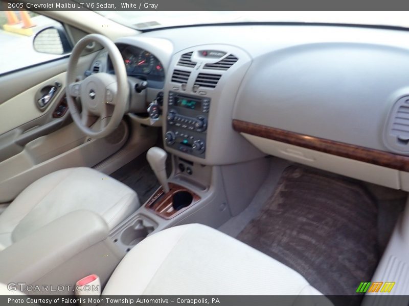 White / Gray 2005 Chevrolet Malibu LT V6 Sedan