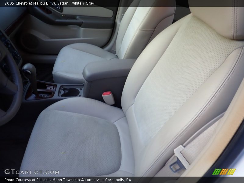 White / Gray 2005 Chevrolet Malibu LT V6 Sedan