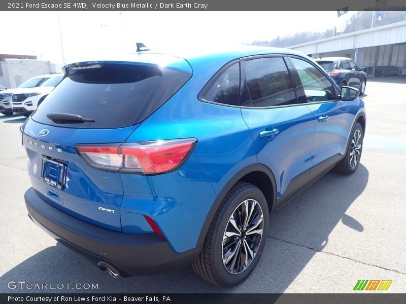 Velocity Blue Metallic / Dark Earth Gray 2021 Ford Escape SE 4WD