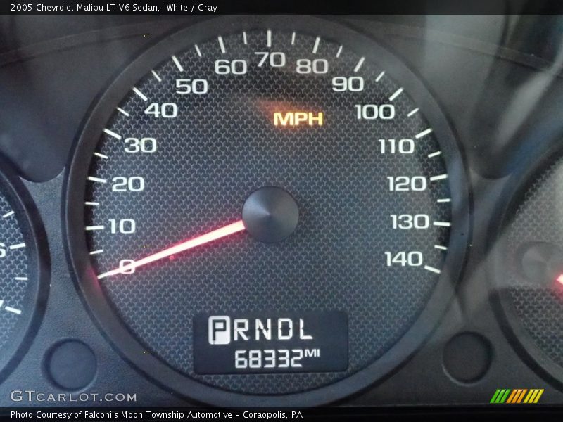 White / Gray 2005 Chevrolet Malibu LT V6 Sedan