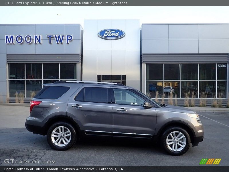 Sterling Gray Metallic / Medium Light Stone 2013 Ford Explorer XLT 4WD