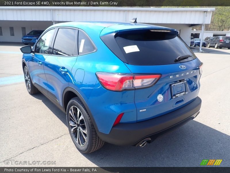 Velocity Blue Metallic / Dark Earth Gray 2021 Ford Escape SE 4WD