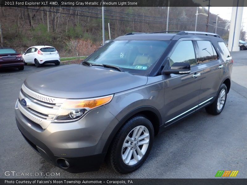 Sterling Gray Metallic / Medium Light Stone 2013 Ford Explorer XLT 4WD