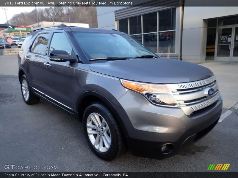 Sterling Gray Metallic / Medium Light Stone 2013 Ford Explorer XLT 4WD