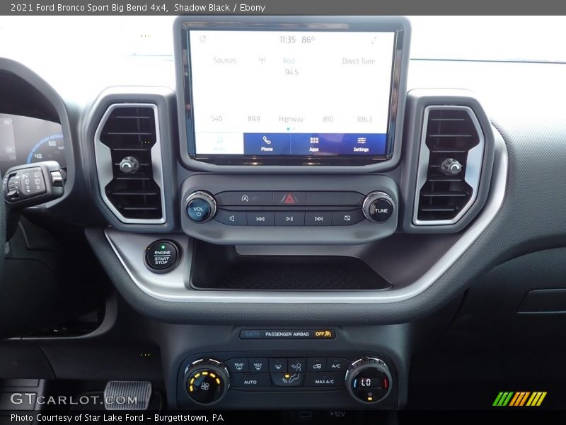Controls of 2021 Bronco Sport Big Bend 4x4