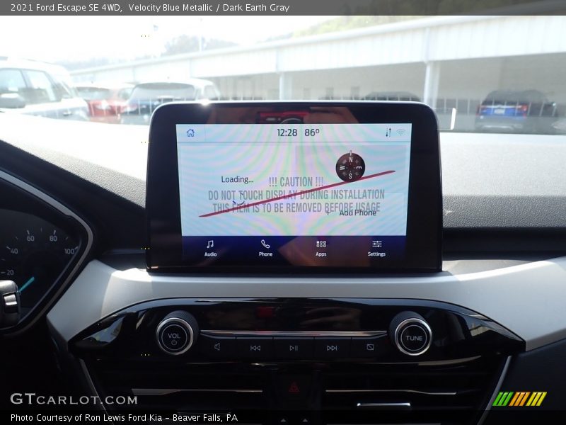 Velocity Blue Metallic / Dark Earth Gray 2021 Ford Escape SE 4WD