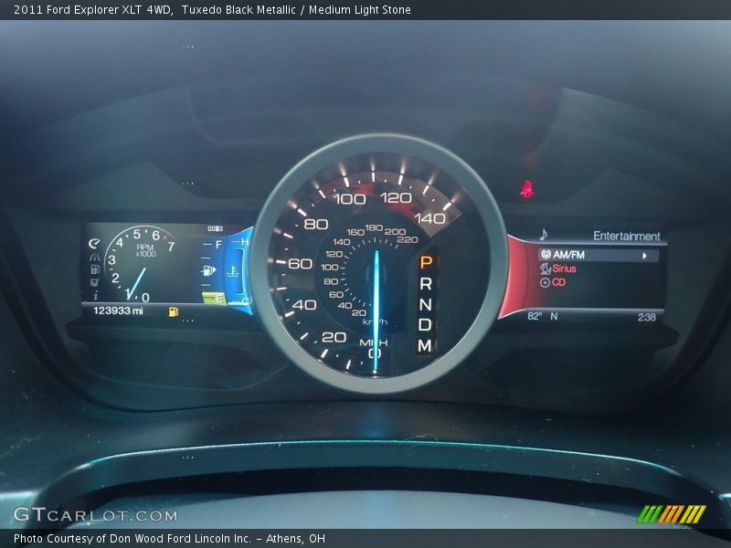 Tuxedo Black Metallic / Medium Light Stone 2011 Ford Explorer XLT 4WD