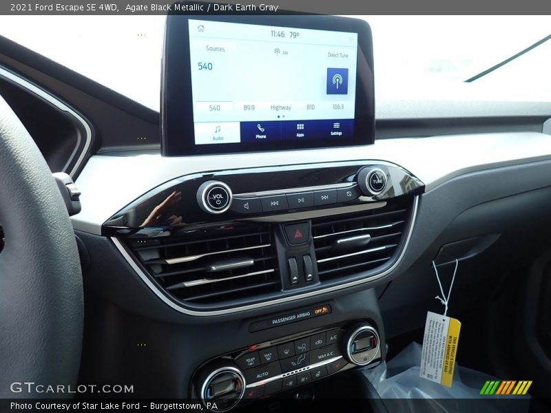 Agate Black Metallic / Dark Earth Gray 2021 Ford Escape SE 4WD