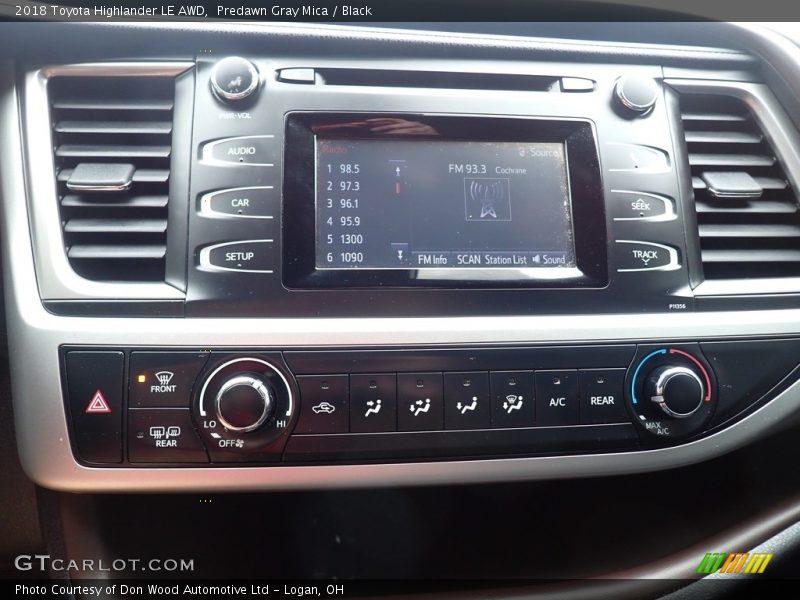 Predawn Gray Mica / Black 2018 Toyota Highlander LE AWD