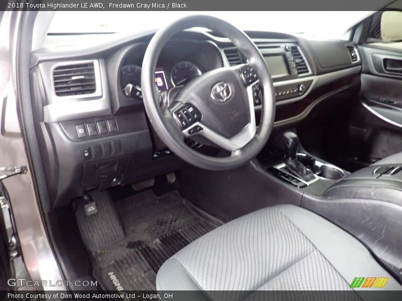 Predawn Gray Mica / Black 2018 Toyota Highlander LE AWD