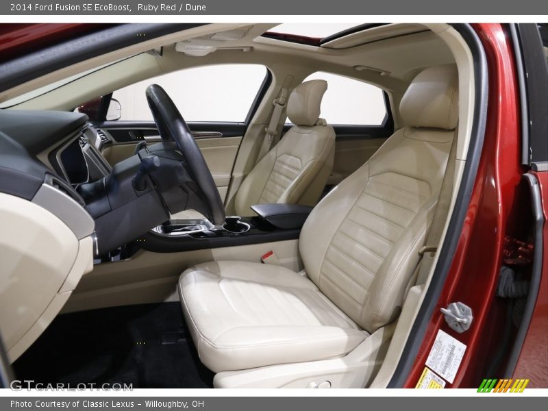 Ruby Red / Dune 2014 Ford Fusion SE EcoBoost