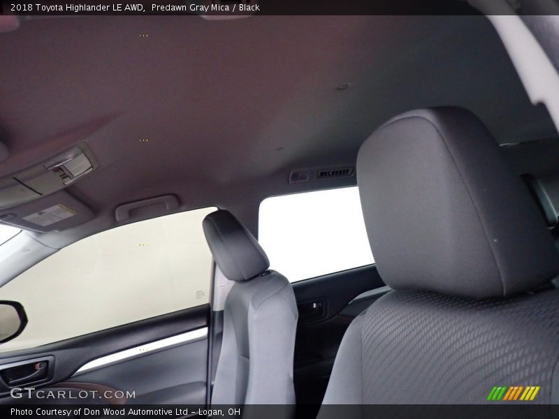Predawn Gray Mica / Black 2018 Toyota Highlander LE AWD