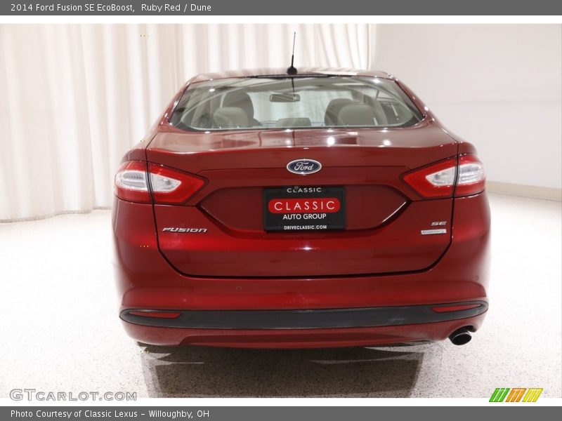 Ruby Red / Dune 2014 Ford Fusion SE EcoBoost