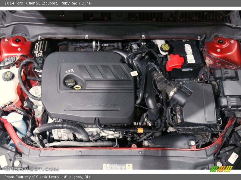 Ruby Red / Dune 2014 Ford Fusion SE EcoBoost