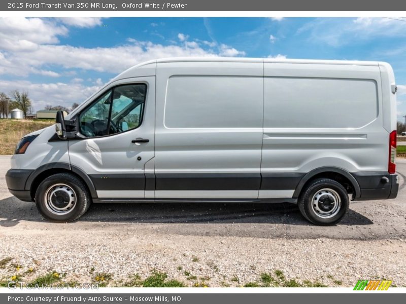 Oxford White / Pewter 2015 Ford Transit Van 350 MR Long