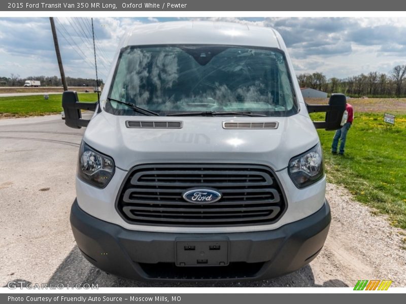 Oxford White / Pewter 2015 Ford Transit Van 350 MR Long