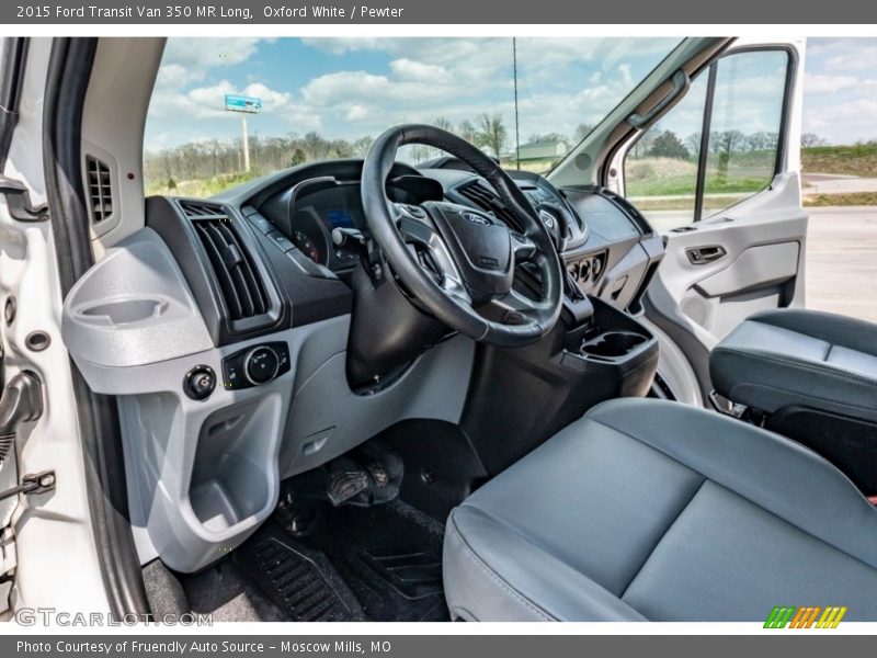 Oxford White / Pewter 2015 Ford Transit Van 350 MR Long