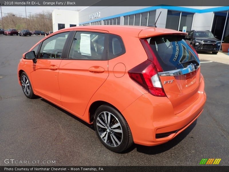 Orange Fury / Black 2018 Honda Fit EX-L