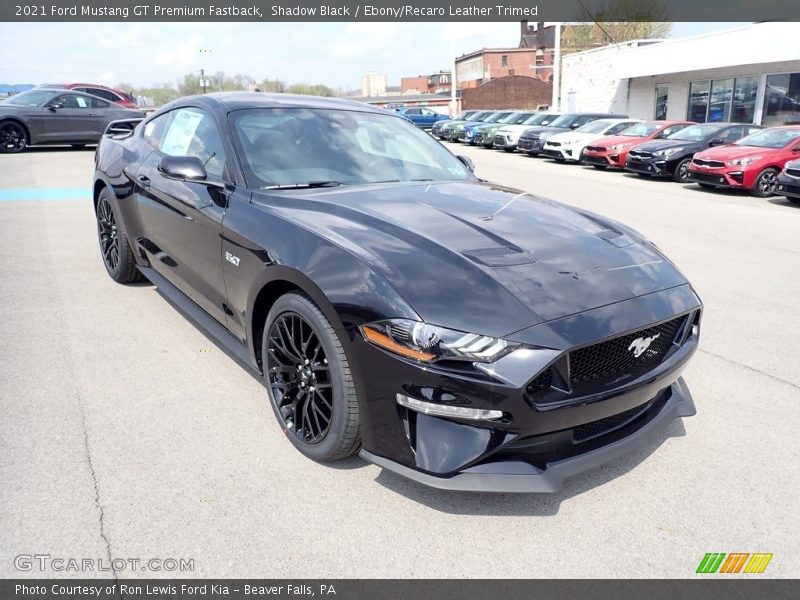 Front 3/4 View of 2021 Mustang GT Premium Fastback