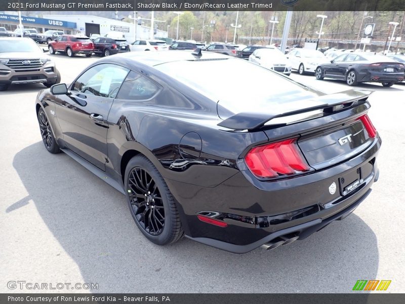 Shadow Black / Ebony/Recaro Leather Trimed 2021 Ford Mustang GT Premium Fastback