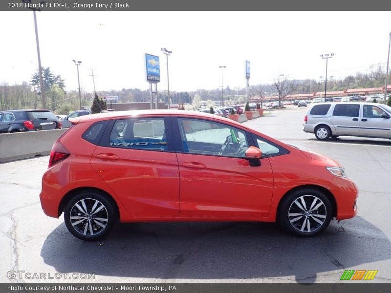 Orange Fury / Black 2018 Honda Fit EX-L