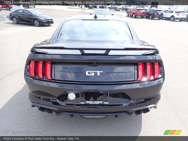 Shadow Black / Ebony/Recaro Leather Trimed 2021 Ford Mustang GT Premium Fastback