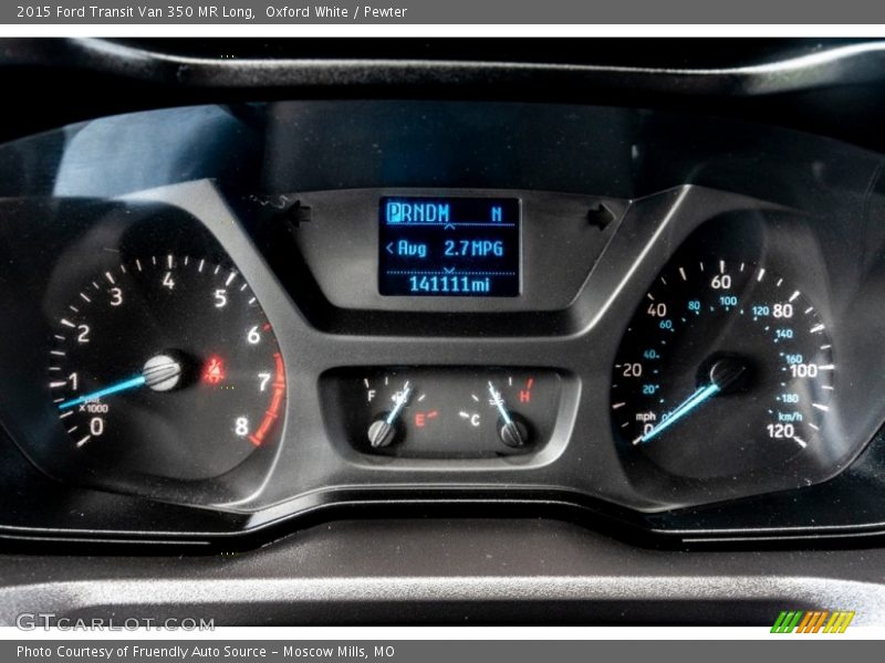 Oxford White / Pewter 2015 Ford Transit Van 350 MR Long