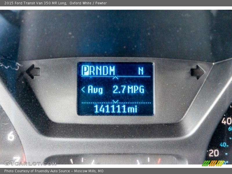 Oxford White / Pewter 2015 Ford Transit Van 350 MR Long