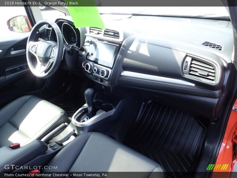 Orange Fury / Black 2018 Honda Fit EX-L