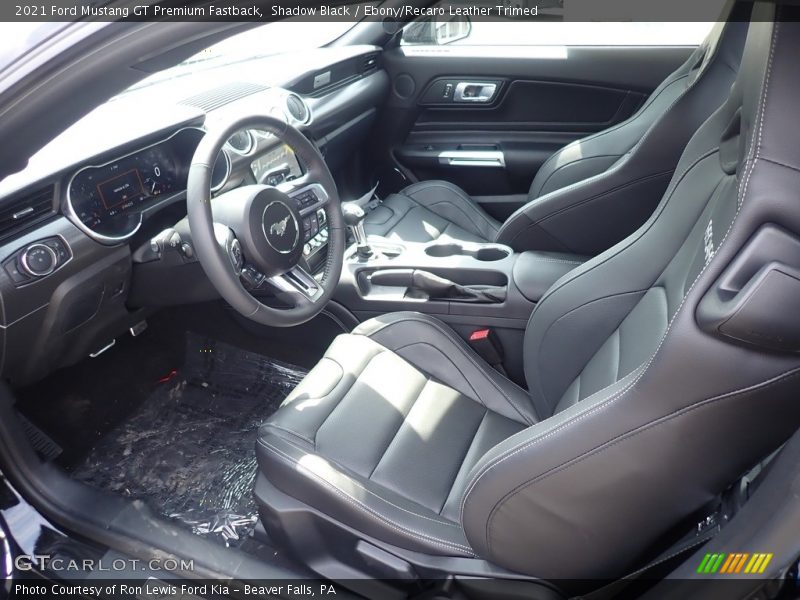 Front Seat of 2021 Mustang GT Premium Fastback