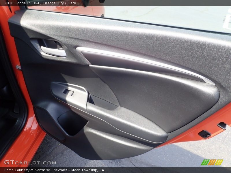 Orange Fury / Black 2018 Honda Fit EX-L