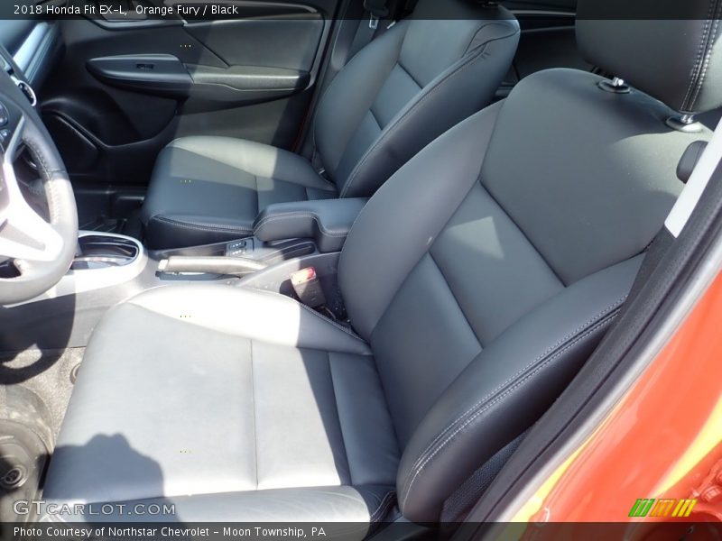Orange Fury / Black 2018 Honda Fit EX-L