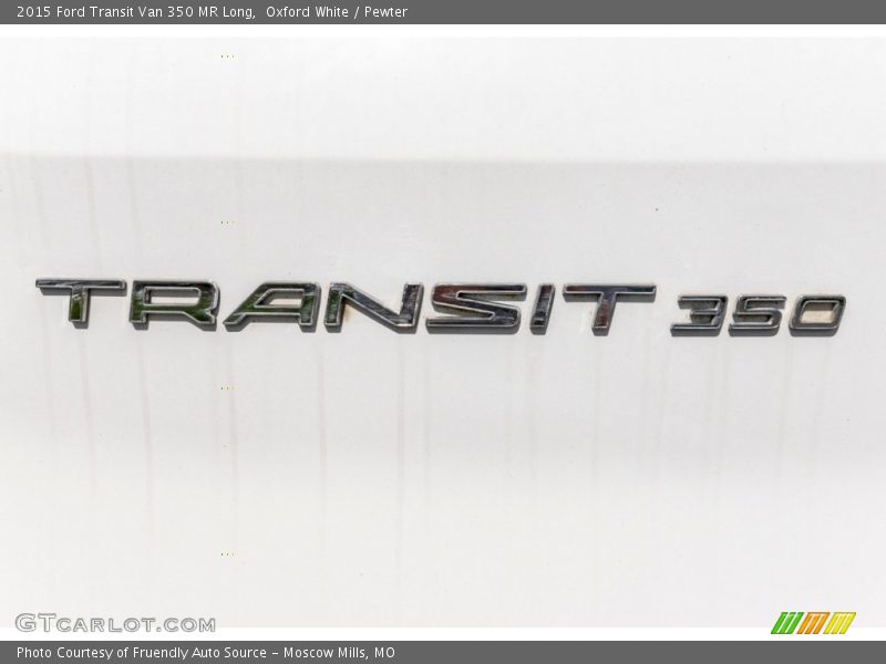 Oxford White / Pewter 2015 Ford Transit Van 350 MR Long