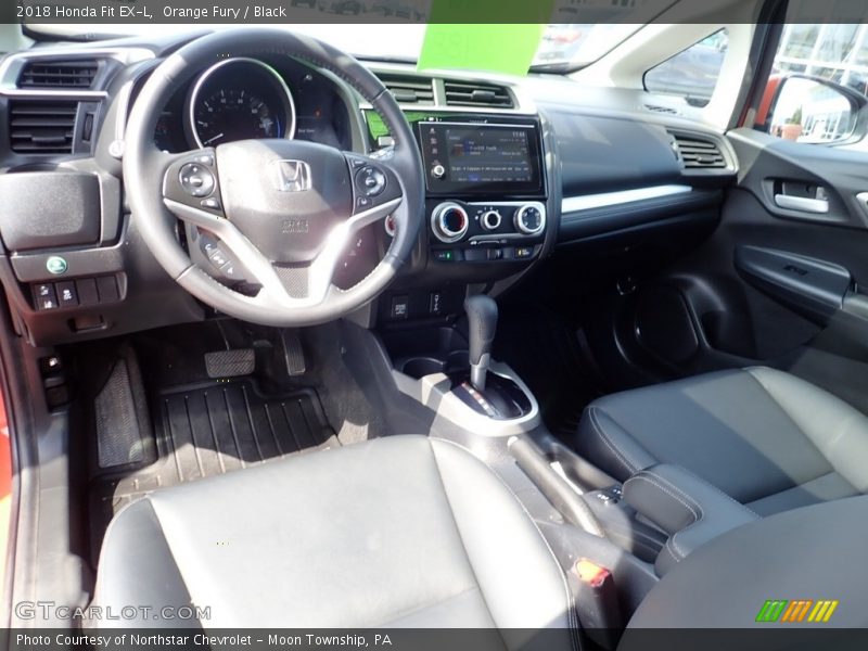 Orange Fury / Black 2018 Honda Fit EX-L