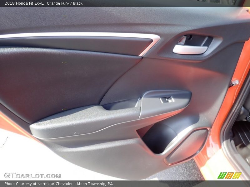 Orange Fury / Black 2018 Honda Fit EX-L
