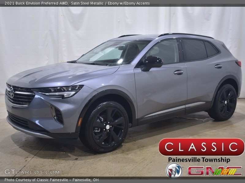 Satin Steel Metallic / Ebony w/Ebony Accents 2021 Buick Envision Preferred AWD