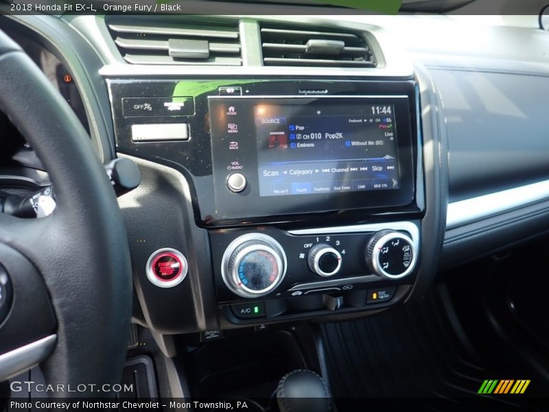 Orange Fury / Black 2018 Honda Fit EX-L