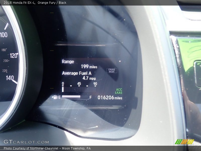 Orange Fury / Black 2018 Honda Fit EX-L