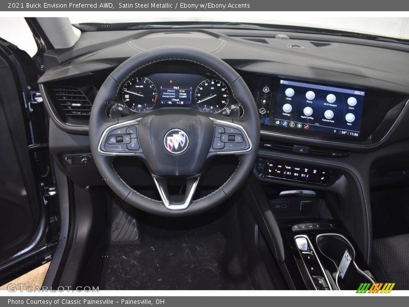 Satin Steel Metallic / Ebony w/Ebony Accents 2021 Buick Envision Preferred AWD